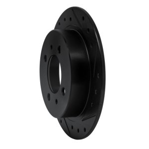 Nissan NX Brake Rotor (1) - Rear Right - R1 Concepts - Drilled & Slotted - Black - `91-`06